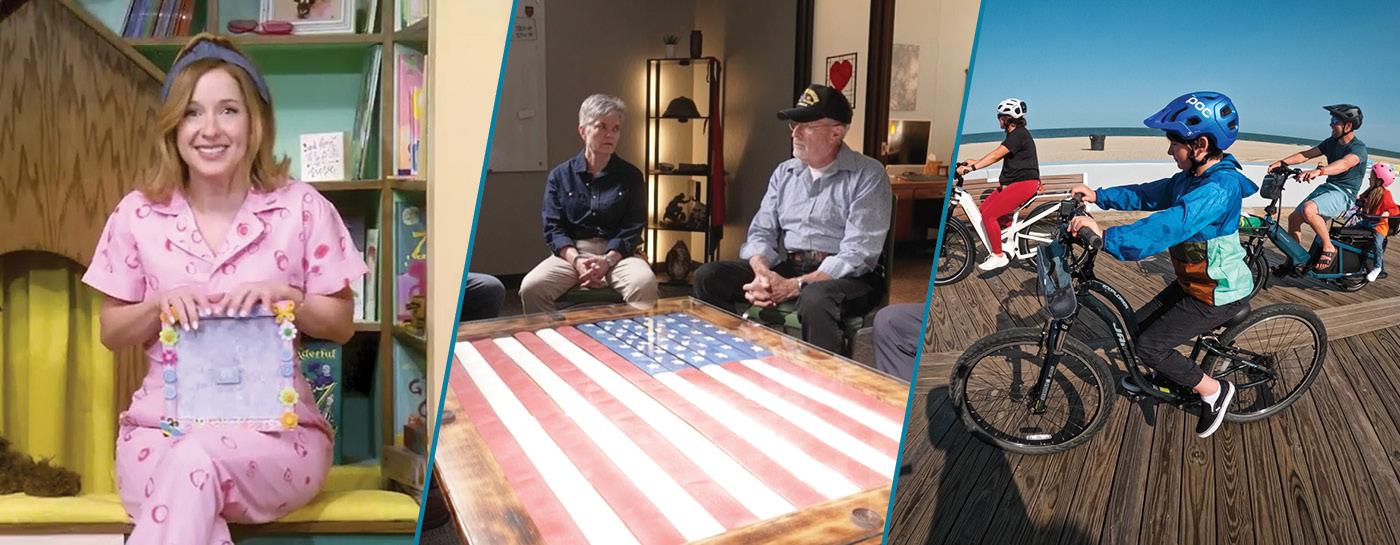 Images from shows from July's curated collections: Reading Buddies; Sacred Texts of War; and Great Family Adventure