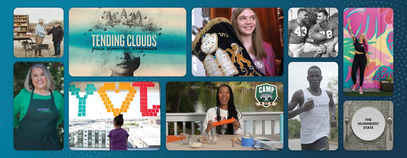 Stream these shows on the PBS App: Immune, CAMP TV, Tending Clouds, Bright Path, A Taste of History, Maria's Portuguese Table, Children of the Inquisition, Runner, Hungriest State, and Muraling Austin