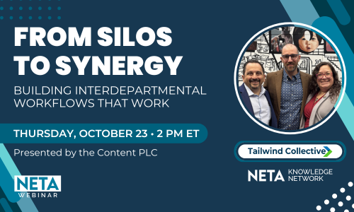 From Silos to Synergy: Building Interdepartmental Workflows That Work. Thursday, October 23 at 2PM ET. Presented by the Content PLC and Tailwind Collective